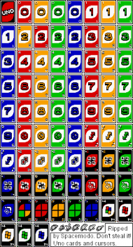 Download Cards And Cursors Uno Cards Sprite Sheet Png Free Png Images Toppng