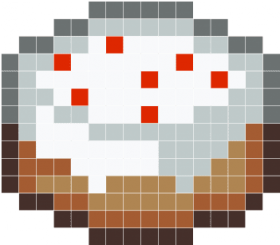 minecraft cake pixel art