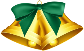 Download Christmas Bells With Green Bow Png Png Free Png Images Toppng