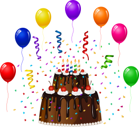 Download Clip Free Library Birthday With Confetti And Balloons Png Free Png Images Toppng