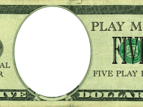 Dollar Clipart Fake Money - Play Money Template $5 Png Image With ...