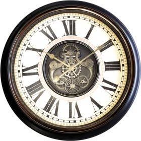 Download Download Antique Wall Clock Png Image Clock With Gears Png Free Png Images Toppng