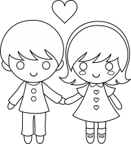 Download Draw A Little Boy And Girl Holding Hands Png Free Png Images Toppng