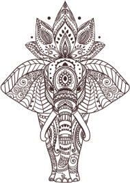 Download elephant head design - mandala art coloring pages animals png ...