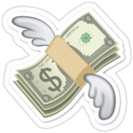 Flying Money Emoji 128 Money Wings Emoji 800x800 Png ...