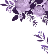Download Ftestickers Watercolor Flowers Border Corner Purple Watercolor Flowers Border Png Free Png Images Toppng