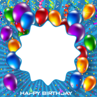 Download Happy Birthday Blue Png Frame Png Free Png Images Toppng