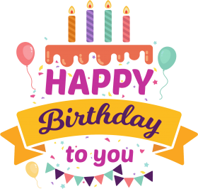 happy birthday big words PNG image with transparent background | TOPpng