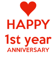 Download Happy First Anniversary Red Letters Png Free Png Images Toppng