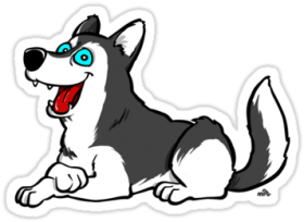 Download Husky Stickers Siberian Husky Cartoon Dog T Shirt Hoodie Png Free Png Images Toppng - husky roblox shirt