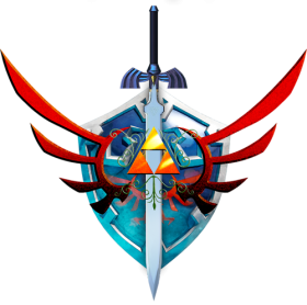 Download hylian shield & master sword - hylian shield and sword png