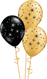 Blue And Gold Balloons Png