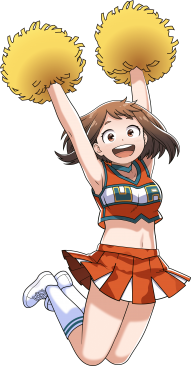 Download image of uraraka ochako cheerleader die cut png - Free PNG