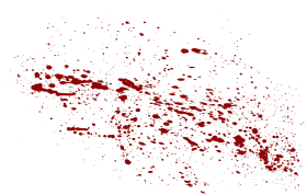 Кровь стекает на прозрачном фоне