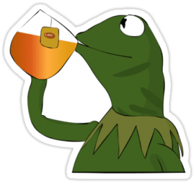 Download Kermit Drinking Tea Emoji Download Transparent Kermit Sipping Tea Png Free Png Images Toppng