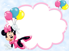 Download Kids Transparent Frame With Minnie Mouse And Balloons Png Free Png Images Toppng
