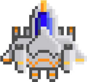 Spaceship Pixel Art Transparent