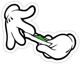 Download Mickey Mouse Hand Signs Mickey Mouse Hand Signs Cartoon Hands Rolling Weed Png Free Png Images Toppng