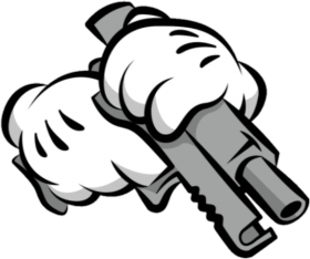 Download Mickey Mouse Hand With Gun Png - Free PNG Images | TOPpng