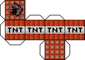 Minecraft Paper Template Tnt - Minecraft Tnt Block Papercraft Png Image ...