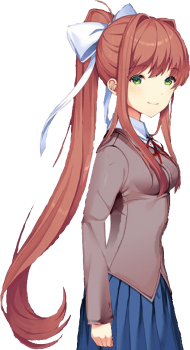 Download Monika But It S A Sideoc Edited Media Doki Doki Literature Club Sprites Png Free Png Images Toppng