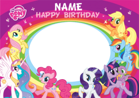 my little pony happy birthday card