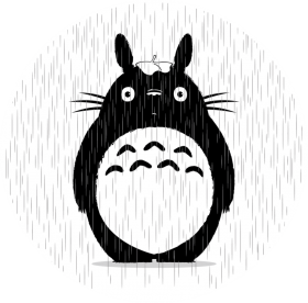 Download my neighbor totoro black and white png - Free PNG Images | TOPpng