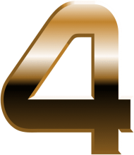 Download number four golden transparent png - Free PNG Images | TOPpng