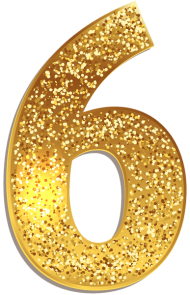Download number six gold shining png - Free PNG Images | TOPpng