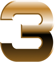 Download number three golden transparent png - Free PNG Images | TOPpng