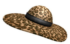 Download Roblox Leopard Print Hat Png Free Png Images Toppng - blue cow print roblox logo