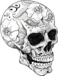 Download Royalty Free Draw Tattoo Blackandwhite Mexicanskull Sugar Skull Drawings Png Free Png Images Toppng