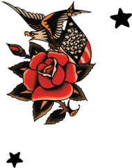 Sailor Jerry - Old School Rose Sailor Jerry Png Image With Transparent