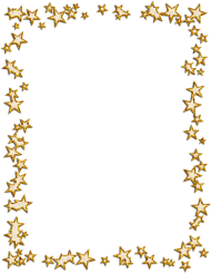 Golden Star Brush Sparkling Glittering Ramadan Border | Download PNG Image