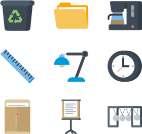 stationery and office icon set - office icon PNG images transparent