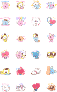 Download Sweet Talkers Line Stickers Bt21 Line Stickers Png Free Png Images Toppng