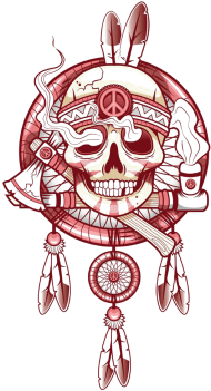Download Tattoo Art Skull T Shirt Indian Drawing Clipart Dream Catcher Drawing With Skull Png Free Png Images Toppng