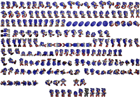 Sonic Sprite Sheet Transparent