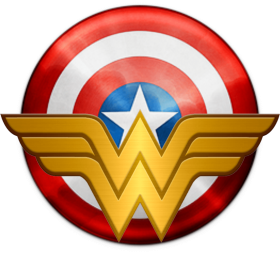 Download The Wonder Cap Project Logo Wonder Woman And Captain America Symbol Png Free Png Images Toppng