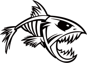 Download Transparent Bones Fish - Fish Skeleton Svg Free Png Image ...
