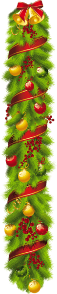 Download Transparent Christmas Pine Garland With Ornaments Png Free Png Images Toppng