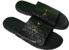 Download Ucci Sandals Black Men Gucci Leather Slippers Png Free Png Images Toppng
