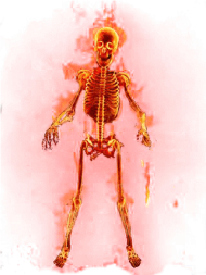flaming skeleton pop
