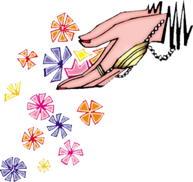Download Welcome Banner Transparent Png Hand With Flower Clipart Png Free Png Images Toppng