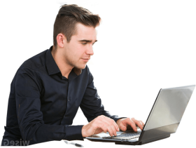 Download Working Man Png Work On Laptop Png Free Png Images Toppng