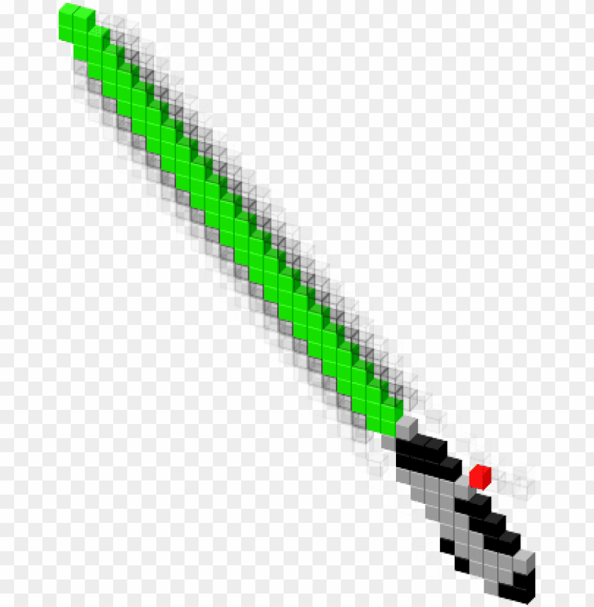 Green pixel sword
