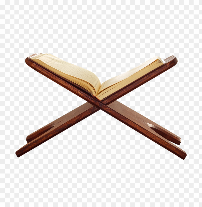 hd mushaf ???? holy quran koran on a wooden holder PNG image with transparent background@toppng.com