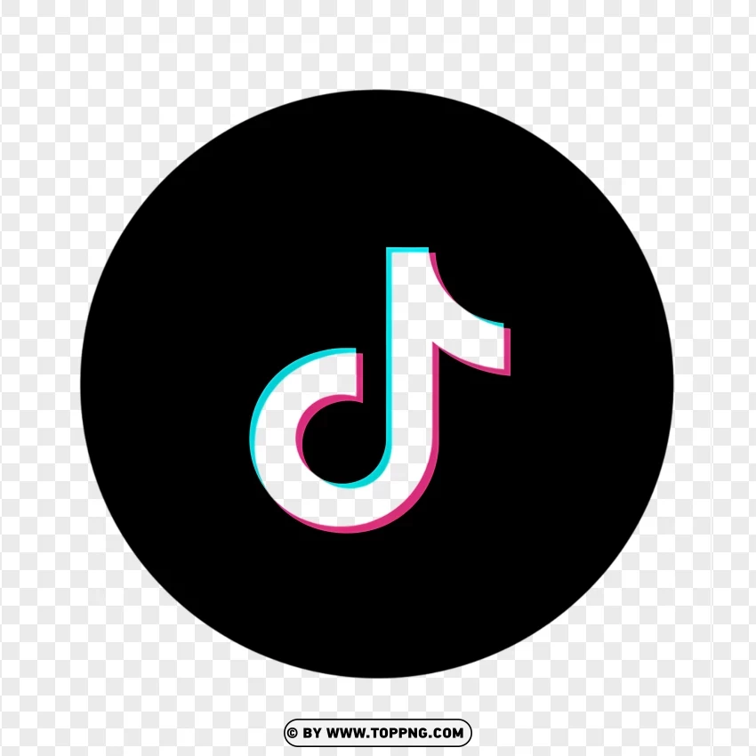 Tiktok Live Circle Icon PNG Transparent Background