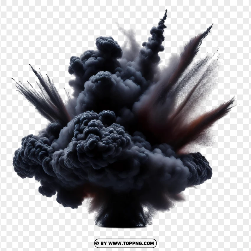 High-quality Smoke Explosion With Realistic Details PNG Transparent Background