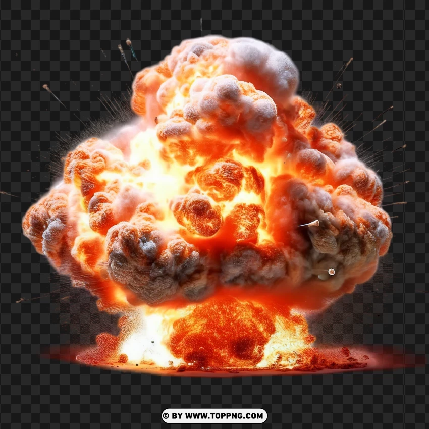 Large Fire Explosion Without Smoke PNG Transparent Background